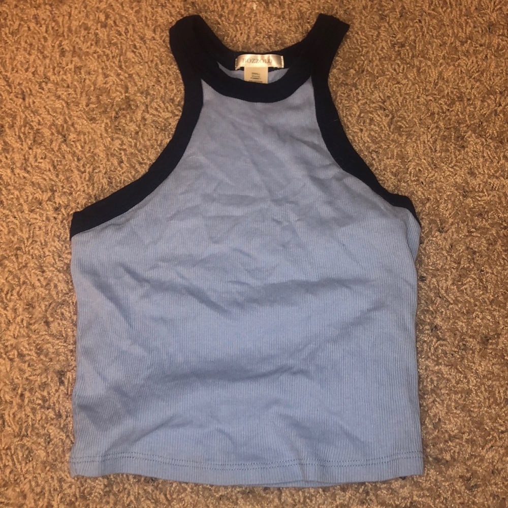 Blue crop top